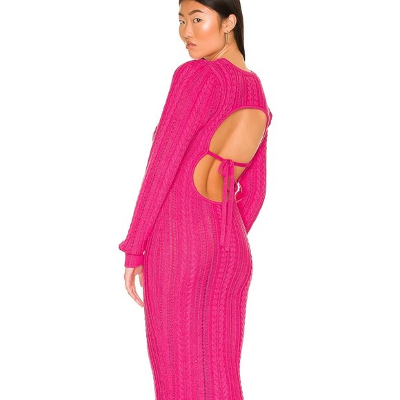 BNWT Majorelle - Sasi Cable Knit Dress - Bright Pink - Small - Picture 3 of 5